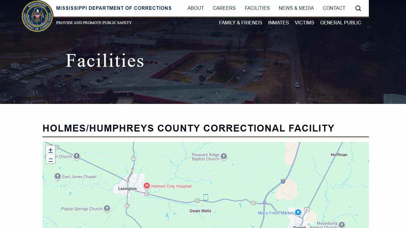 Holmes/Humphreys County Correctional Facility | Mississippi Department of Corrections