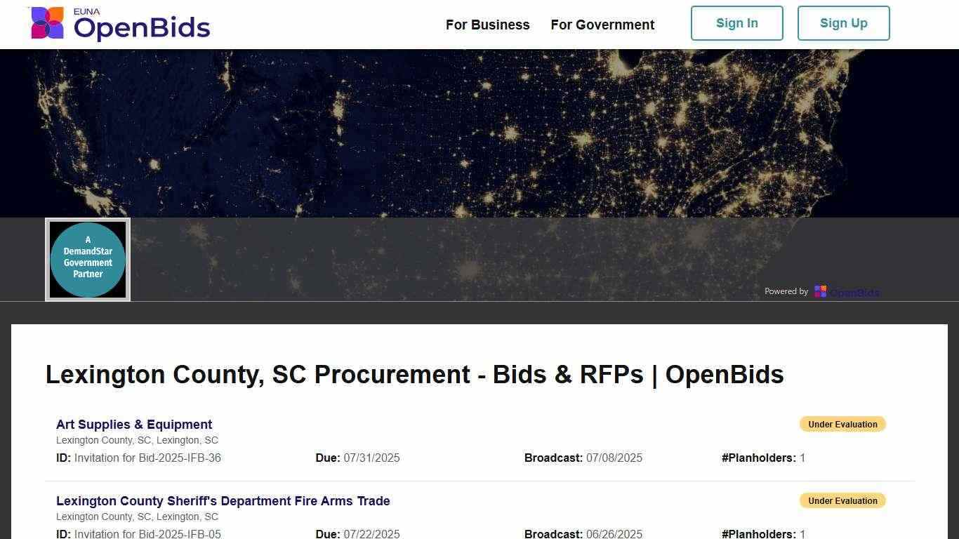 Lexington County, SC Procurement - Bids & RFPs | DemandStar